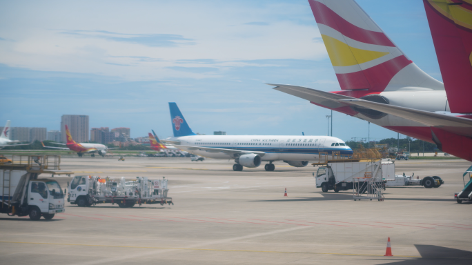 机场海南航空飞机  4K