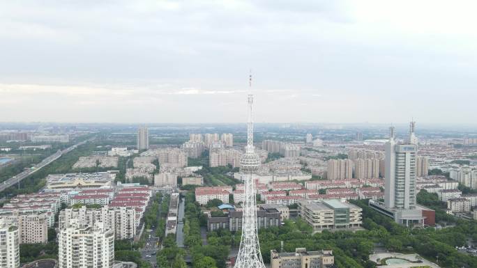 上海奉贤区全景地标建筑高楼大厦小区4K