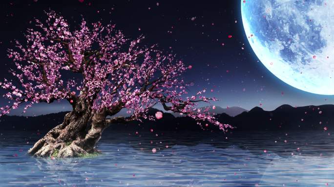 唯美桃花-月亮