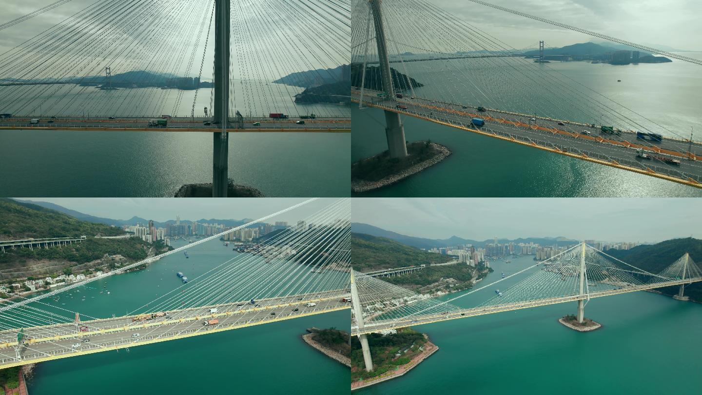4K原创香港大桥青马大桥青朗公路可商用