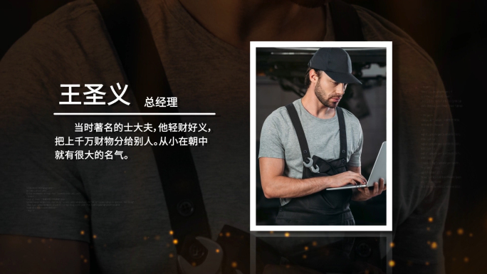 大气简洁多人物介绍照片墙团队展示AE模板