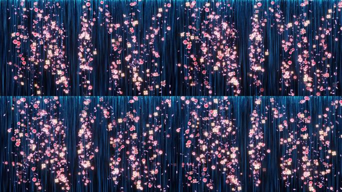 teamlab 花海 粒子 瀑布 模板