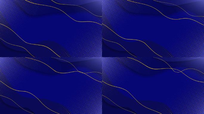 深蓝色线条动画元素动态背景ae模板