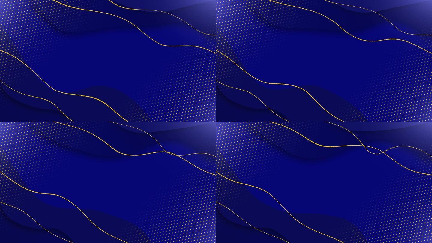 深蓝色线条动画元素动态背景ae模板