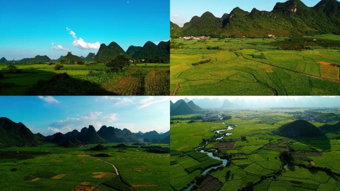 美丽家园青山大地田园风景乡村自然风光