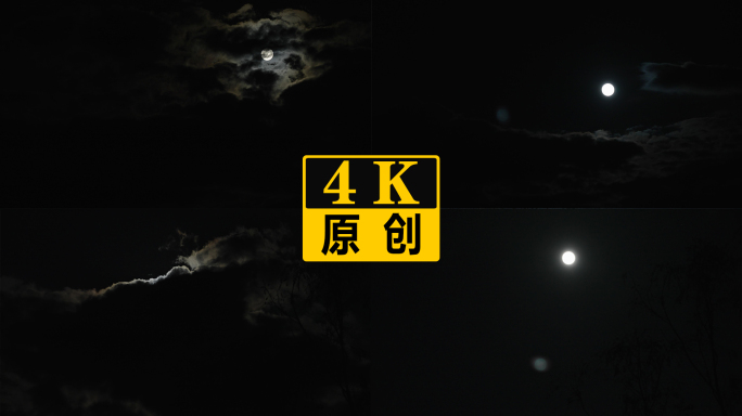 夜黑风高月亮乌云