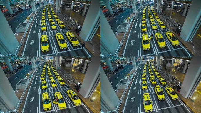 重庆江北机场T3航站楼出租车延时4K