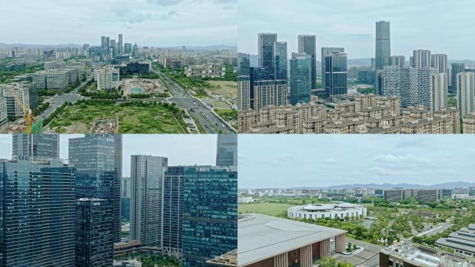 杭州未来科技城4K航拍