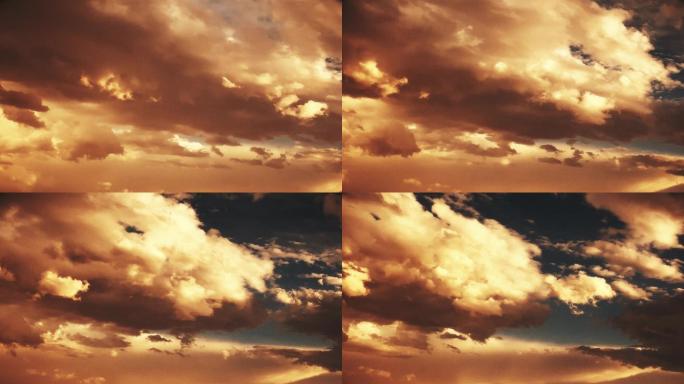【HD天空】金色云层黄昏云影浓云漫天光影