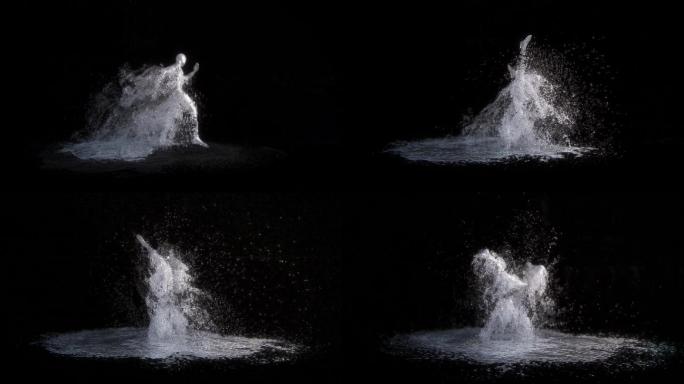 【原创】唯美跳舞的水人流体特效