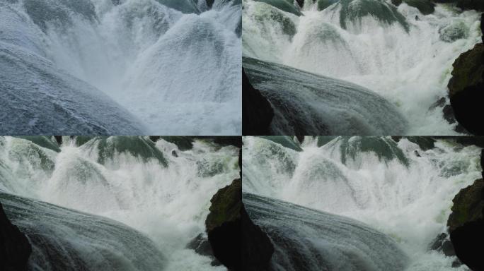 大瀑布水源激流水花水流江河湖水