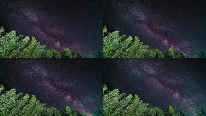 星空银河流星雨延时摄影-4k