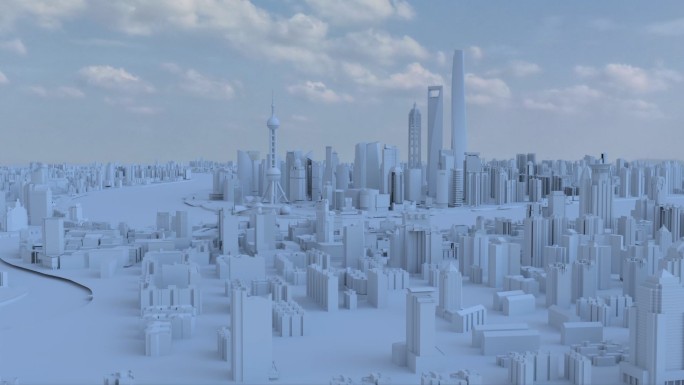 城市白膜建筑生长