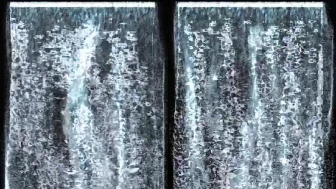 超长屏流水瀑布数字餐厅写实流水
