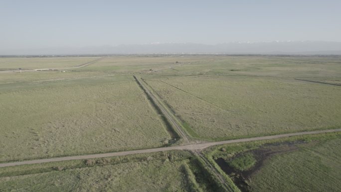 湿地航拍建筑绿色特色西北酒泉六分