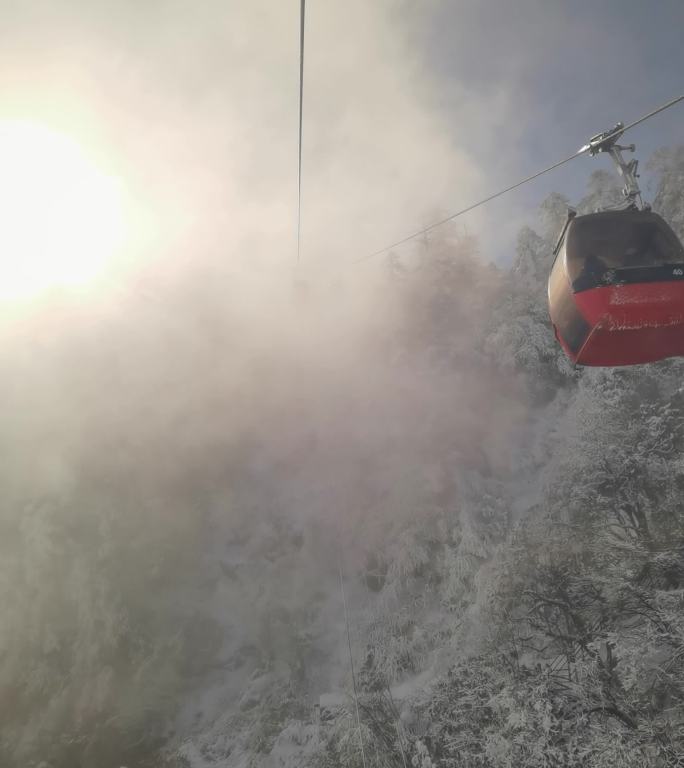 四川洪雅瓦屋山冰雪风光，瓦屋山云海雪景