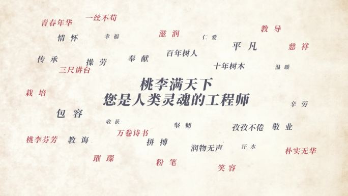 简洁多文字汇聚展示