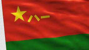 八一陆军军旗旗帜转场1080p视频素材包