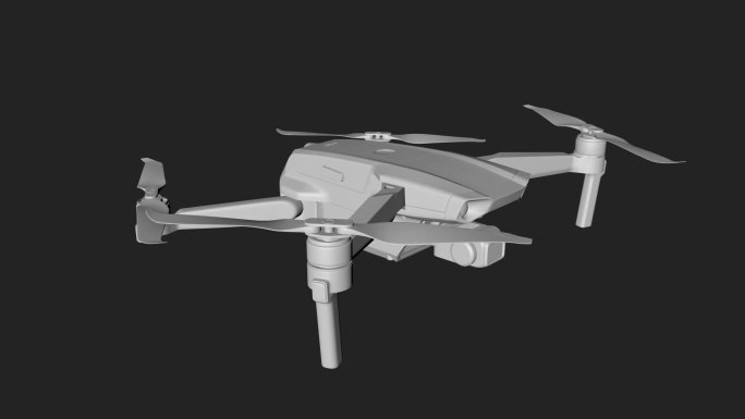 大疆mavic air2无人机白模模型