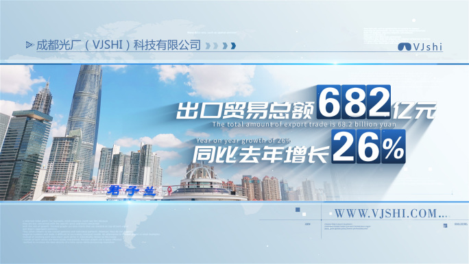 简洁企业数据图文展示