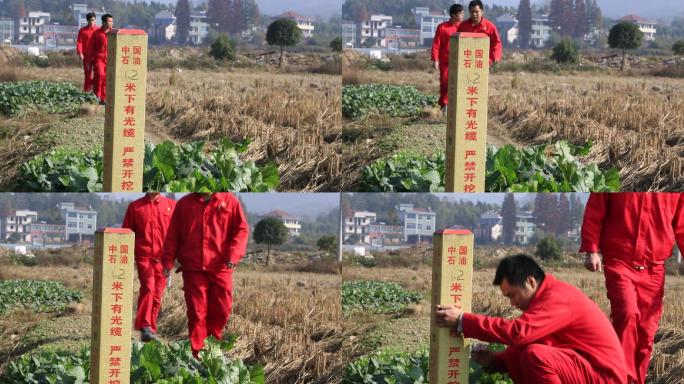 浙江中石油工人巡逻成品油管道安全检查检测