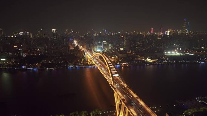 上海卢浦大桥夜景