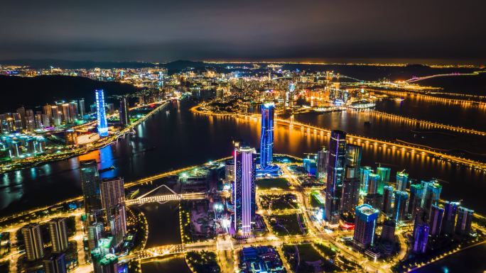 【4K商用版权】横琴澳门夜景