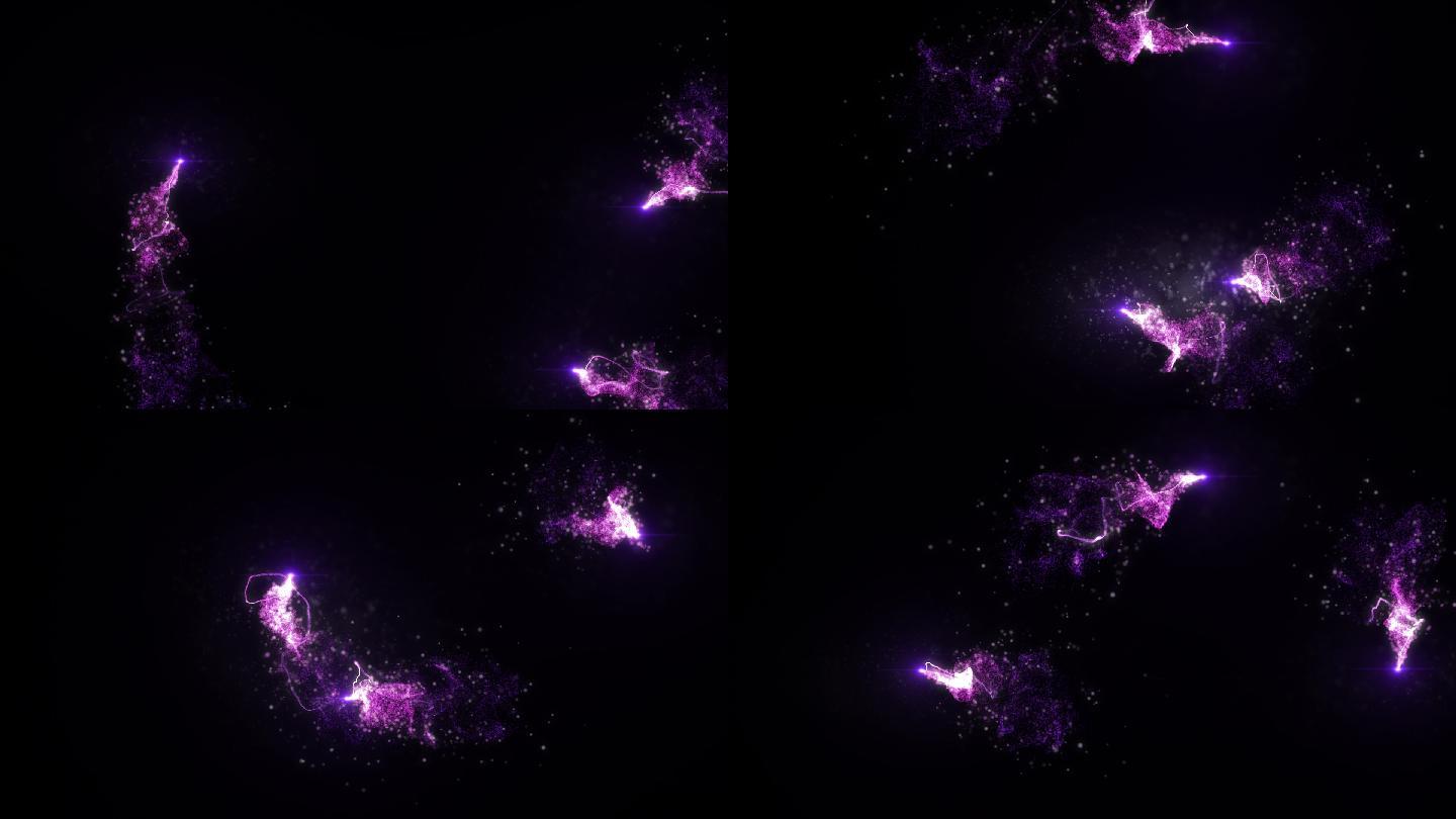 魔法光线粒子粉紫神秘感