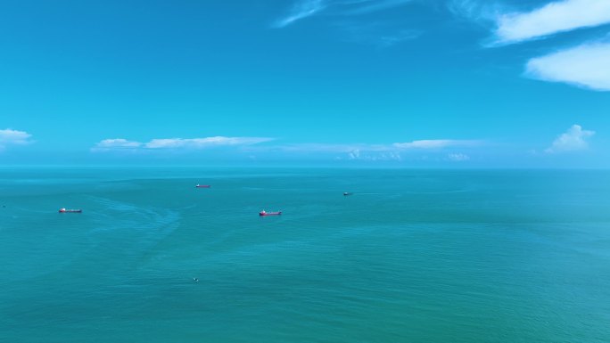 4K航拍南海海域蔚蓝大海海洋