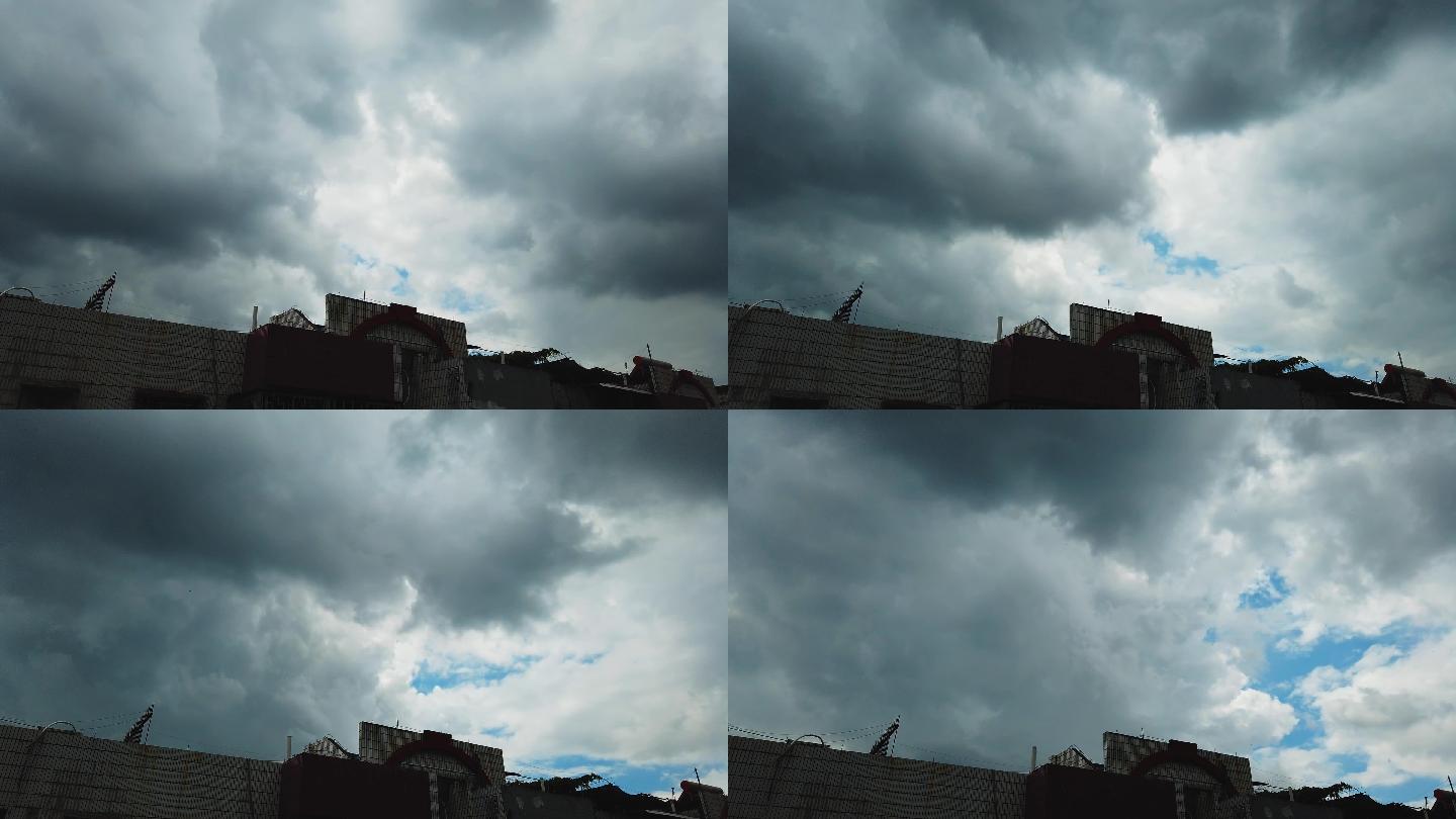 0134_D延时实拍城市天空流云