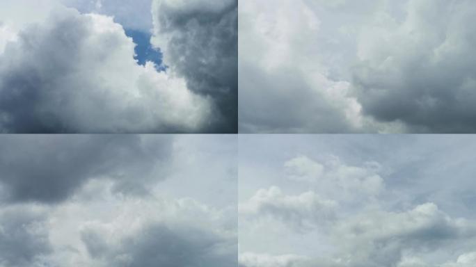 【4K】乌云变蓝天白云延时摄影54秒