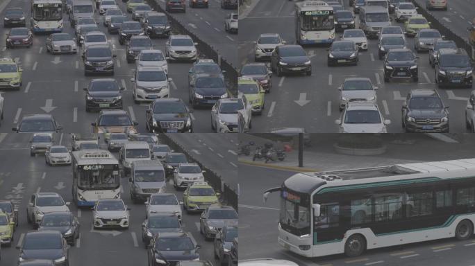 Vlog素材上海城市马路交通升格