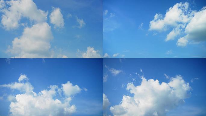 天空延时蓝天白云睛天时光白云飘飘