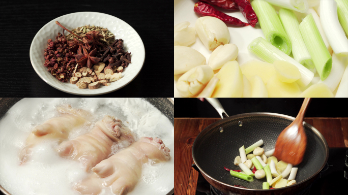 中华传统美食酱汁猪蹄制作过程