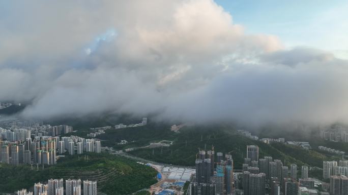 深圳市区日出云海