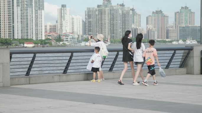 上海外滩游客拍照8K实拍