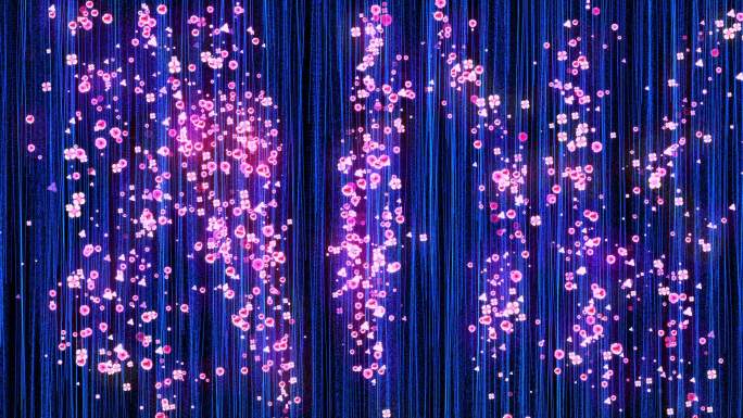 teamlab 沉浸 花 粒子 瀑布