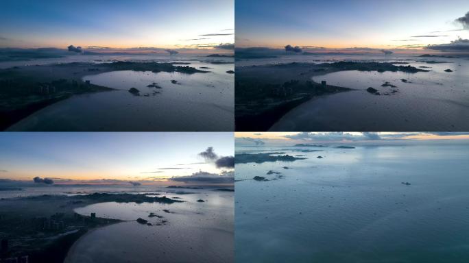 4k航拍清晨的福建东山岛