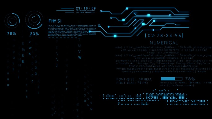 背景元素文字代码科技素材 5条*30秒