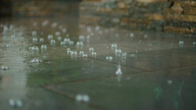 大雨下雨雨天雨季水滴