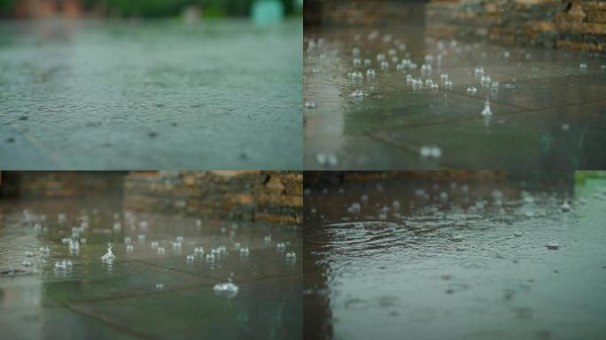 大雨下雨雨天雨季水滴