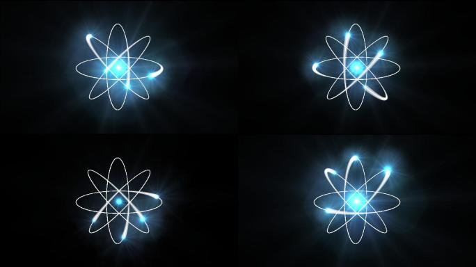 带通道无限循环科技感原子核概念动画