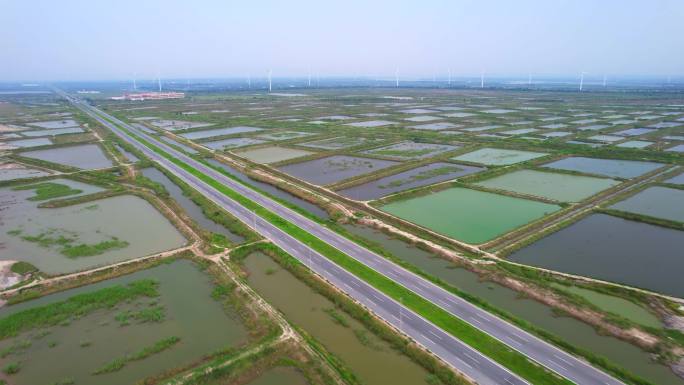 江苏南通通州湾滩涂养殖场