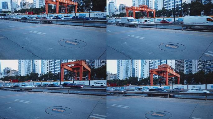 0126_D延时实拍城市交通车流道路建设