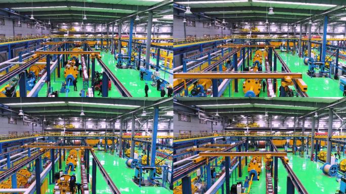 工厂 车间 光纤制作 机械设备 生产