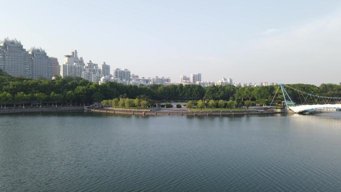 上海世纪公园4K航拍原素材