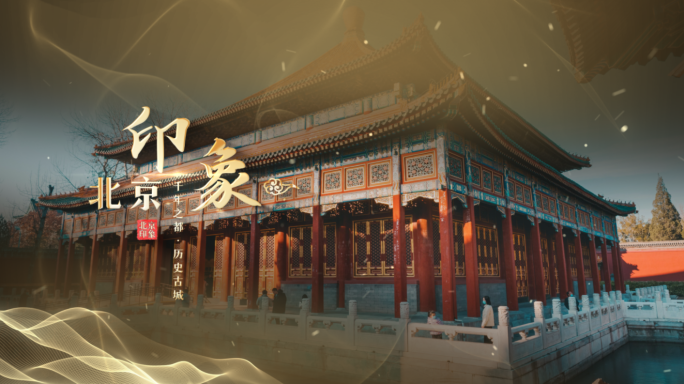 【原创】极简金色高级质感图文字幕片头片尾