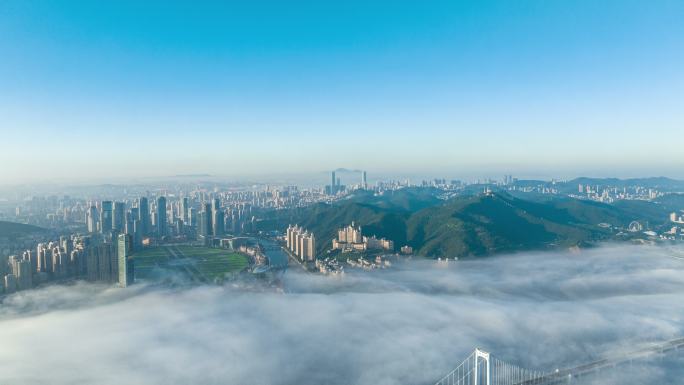 大连滨海路城市山海航拍延时