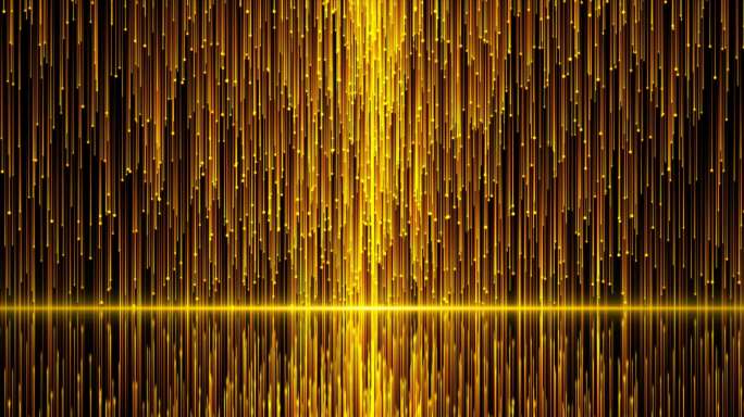 金色粒子宽幕LED背景素材