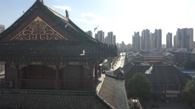 鼓楼航拍 天津鼓楼 古建筑 航拍